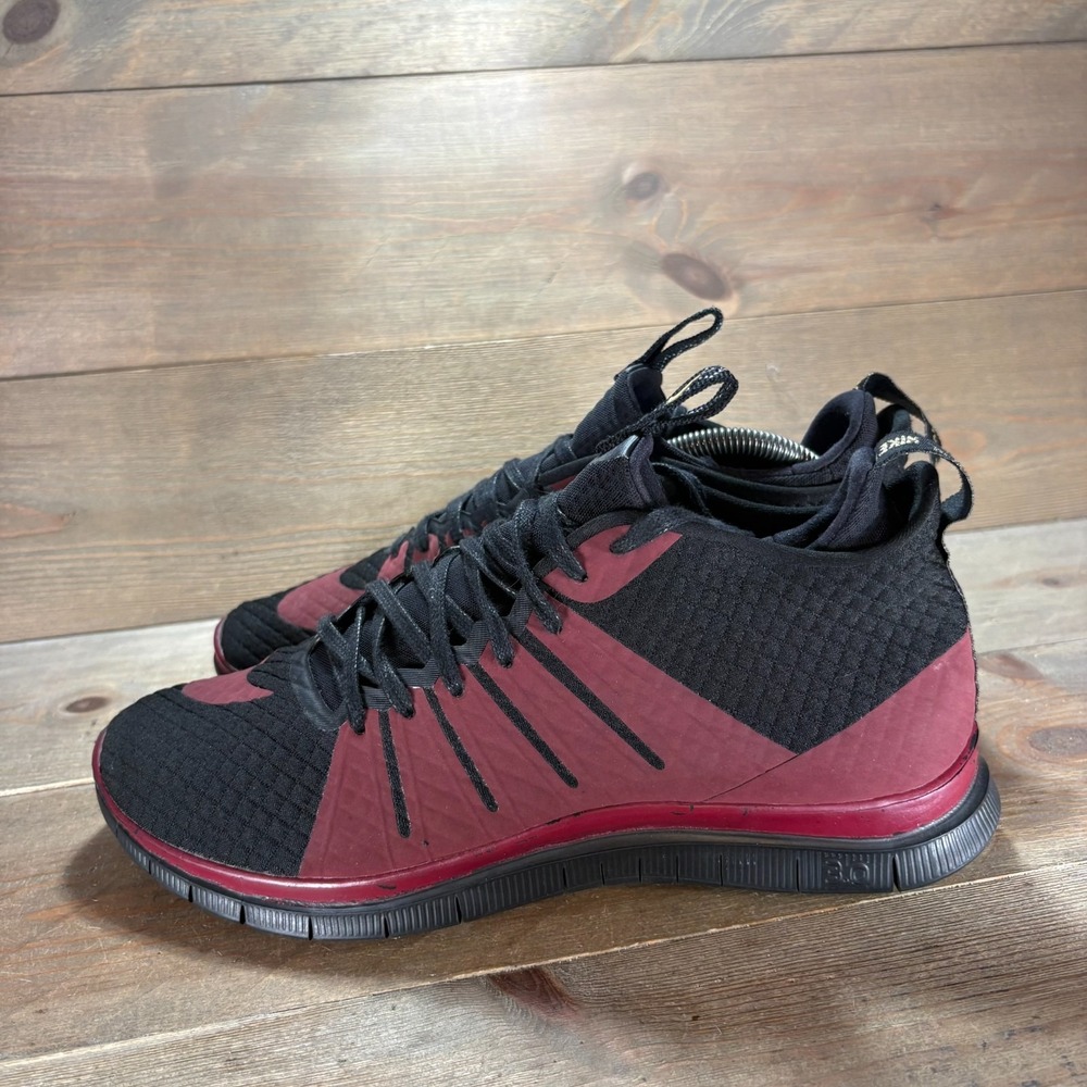 Nike Free Hypervenom 2 Mens size 9 shoes Black Red Lace Up High Top sneakers